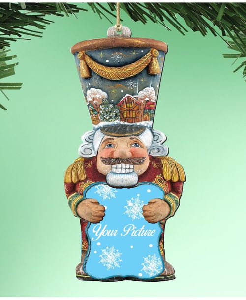 Nutcracker Picture Frame Ornament Set of 2 - Multi