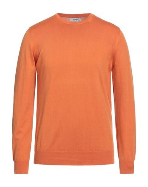 Man Sweater Orange Size 36 Cotton