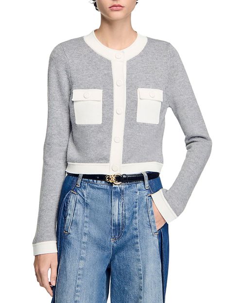 Macaron Two Tone Cardigan