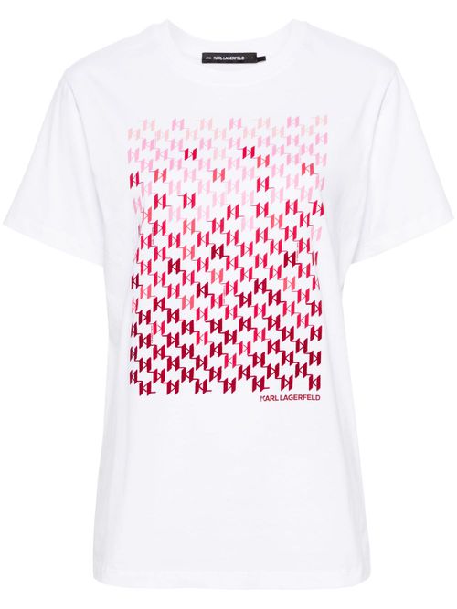 Gradient-print T-shirt - White