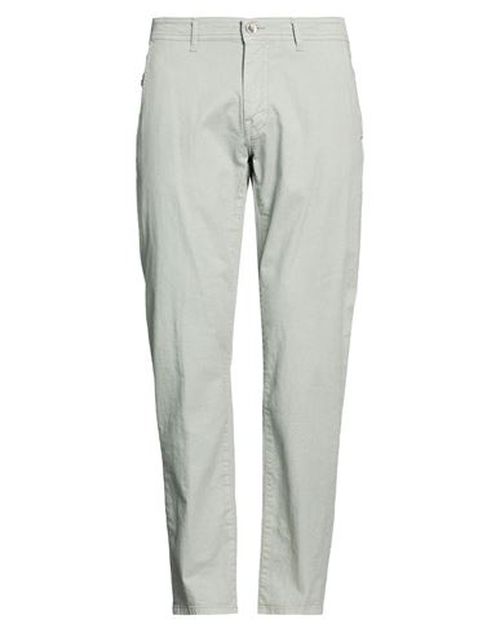 Man Pants Grey Size 36 Cotton, Linen, Elastane