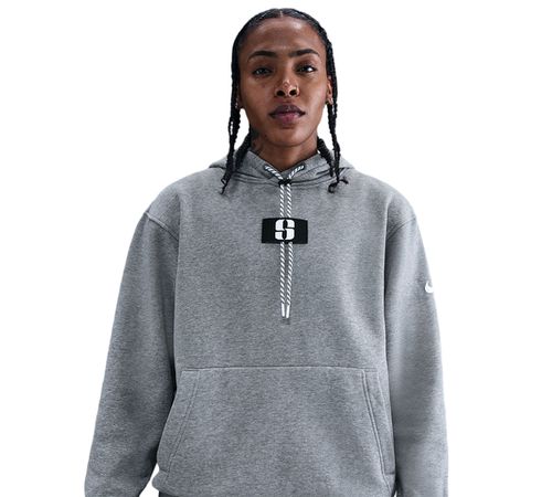 Women's Sabrina Fleece Basketball Hoodie - Carbon Heather/Black
