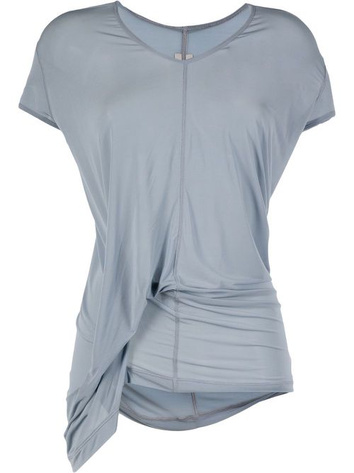 Gathered-waist T-shirt - Blue