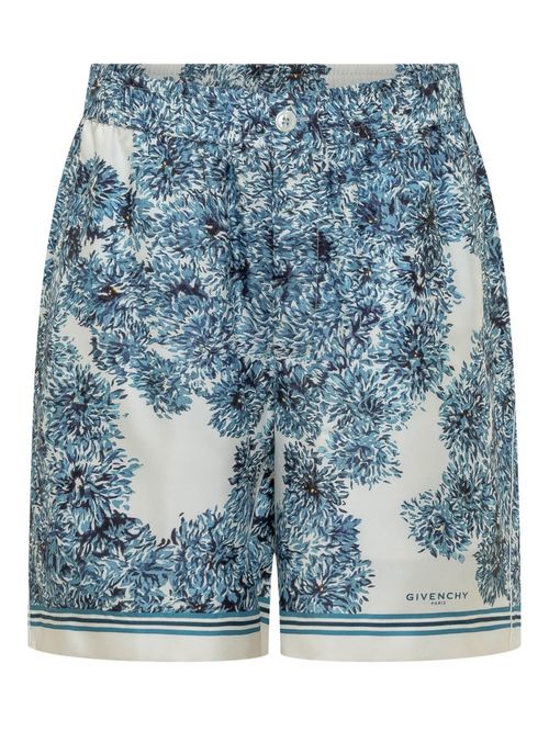 Blue Floral Shorts