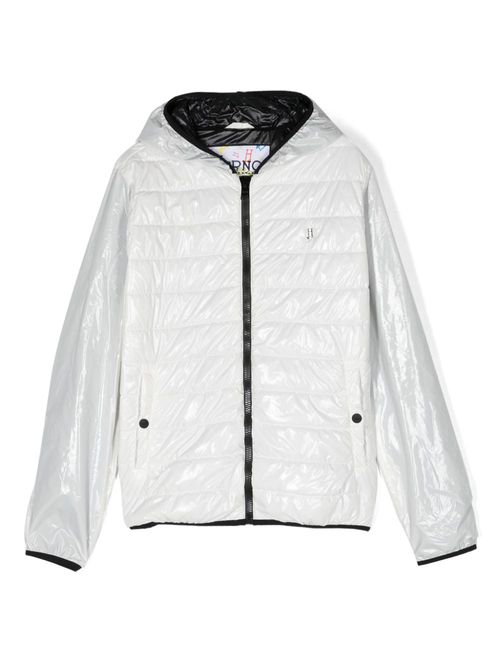 Hooded puffer jacket - White