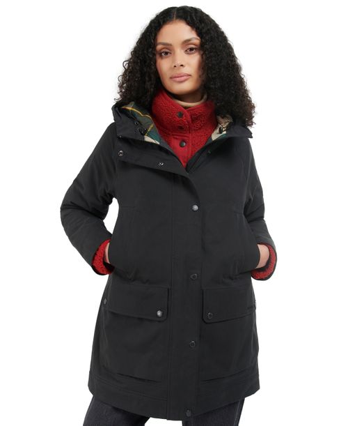 Women's Winter Beadnell Coat - Black/Ancient