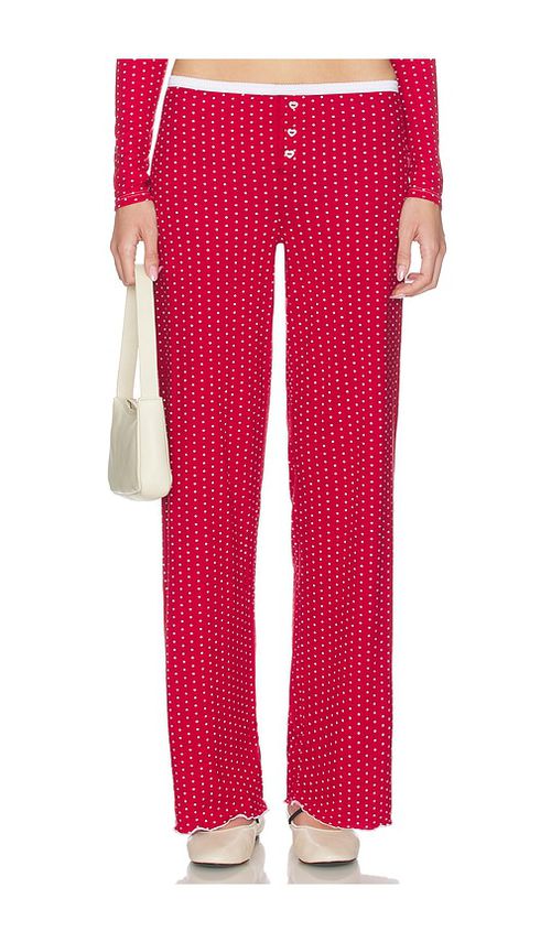 Frankies Bikinis Joy Modal Sleep Pant in Red. - M also in L, S