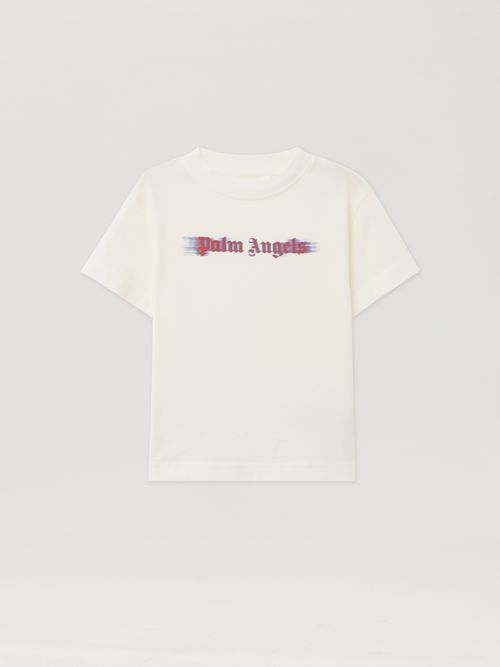 Blurred Logo Reg.tshirt S/s Kids  Off White