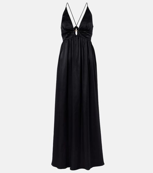 Meteora silk satin maxi dress