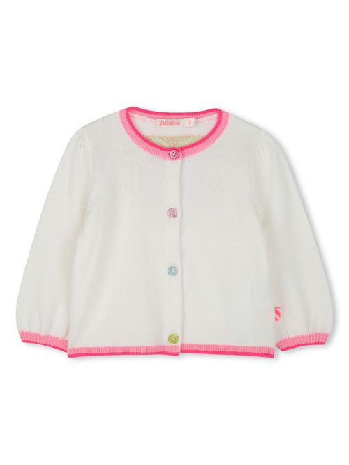 Heart-detail cardigan - White