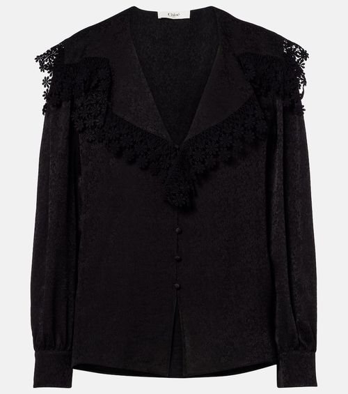 Chloé Embroidered silk blouse