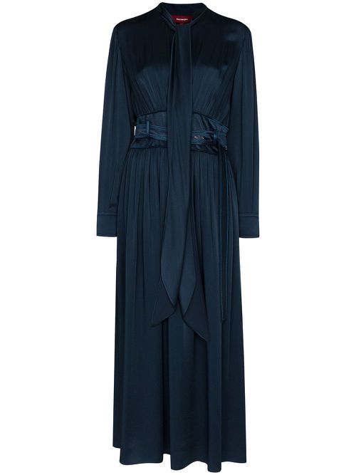 Faye belted midi dress - Blue