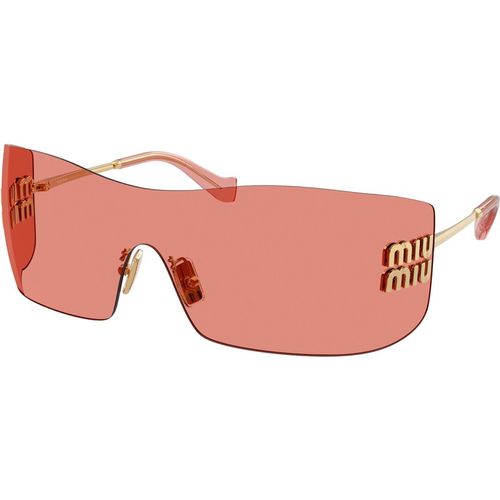 Miu Miu Woman Miu Miu MU B53S 5AK20Y Sunglasses Metal Gold Red Squared Norma