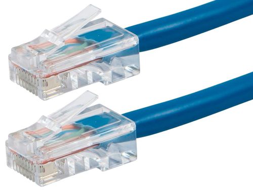 Cat5e 25ft Blue Patch Cable, UTP, 24AWG, 350MHz, Pure Bare Copper, RJ45, Zeroboot Series Ethernet Cable