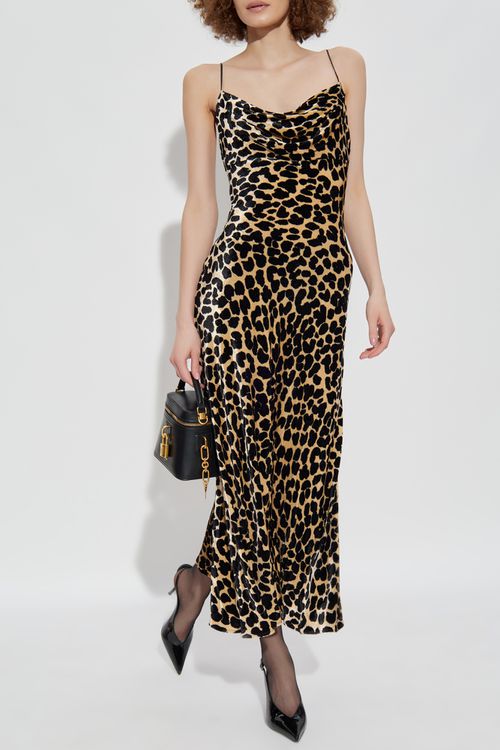 Animal Print Dress, Women's, Beige