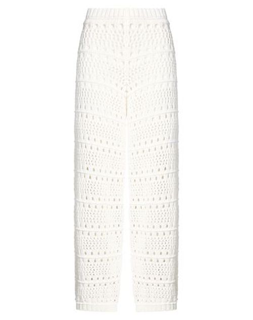 Easy Woman Pants White Size 6 Cotton