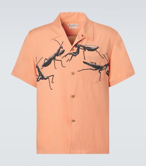 Printed bowling shirt