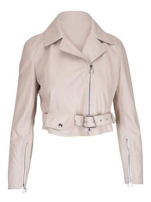 Akris cropped leather jacket - Neutrals