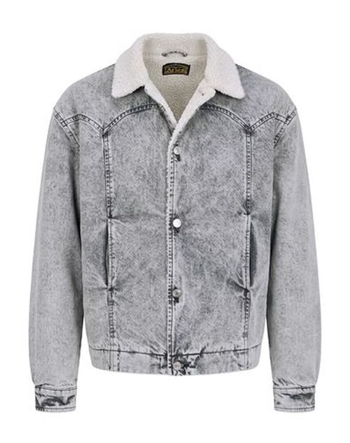 Man Denim outerwear Grey Size L Cotton