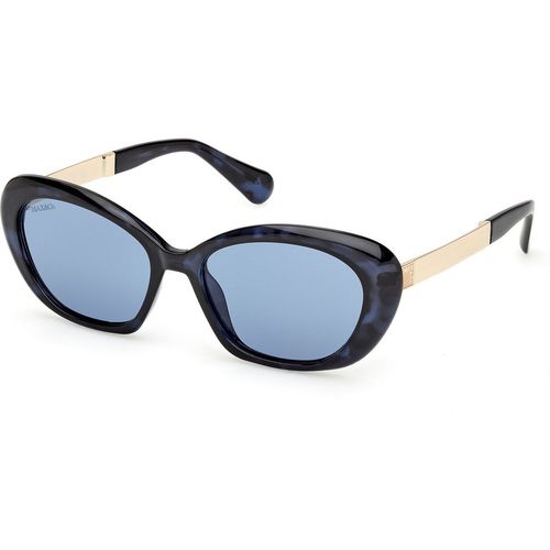 MAX&Co Donna MAX&Co MO0133 55V Occhiali da sole Iniettato Havana Blu Rotonda Normale