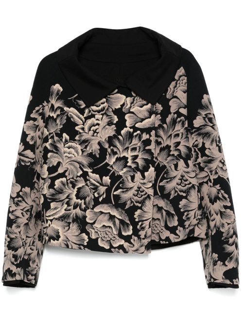 Floral-print jacket - Black