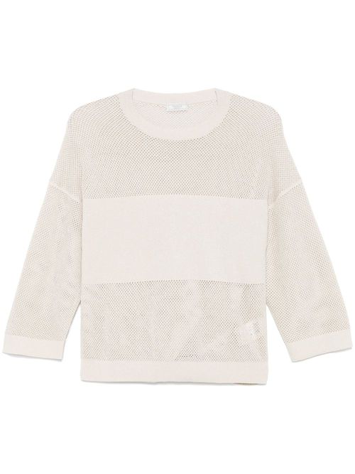 Lurex-knit sweater - Neutrals