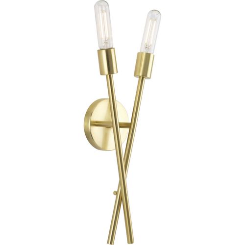 Satin Brass Two Light Wall Bracket from the Astra Collection
