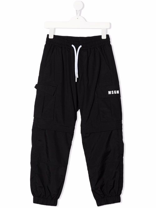 Logo drawstring tracksuit bottoms - Black