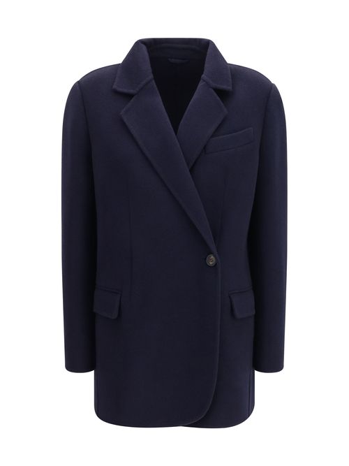 Wool and Cashmere Blazer — Navy