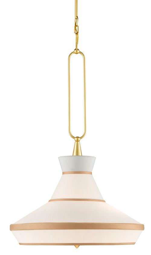 Gold Leaf White Pendant from the Perth Collection