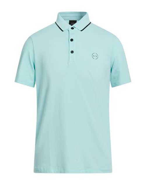 Man Polo shirt Sky blue Size L Cotton, Elastane