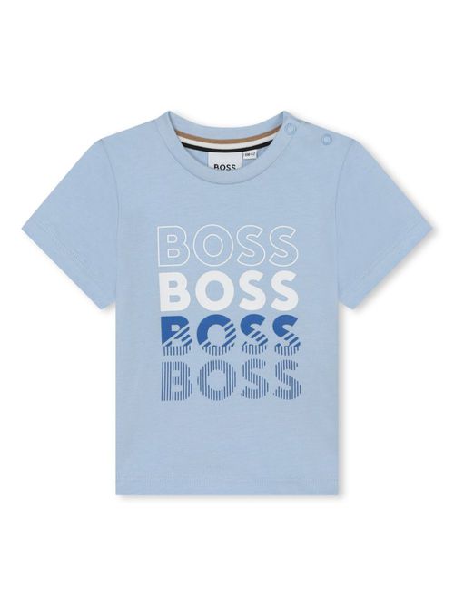 Logo-print cotton T-shirt - Blue