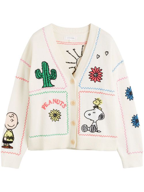 Chinti & Parker x Snoopy Peanuts Vacation cardigan - Neutrals