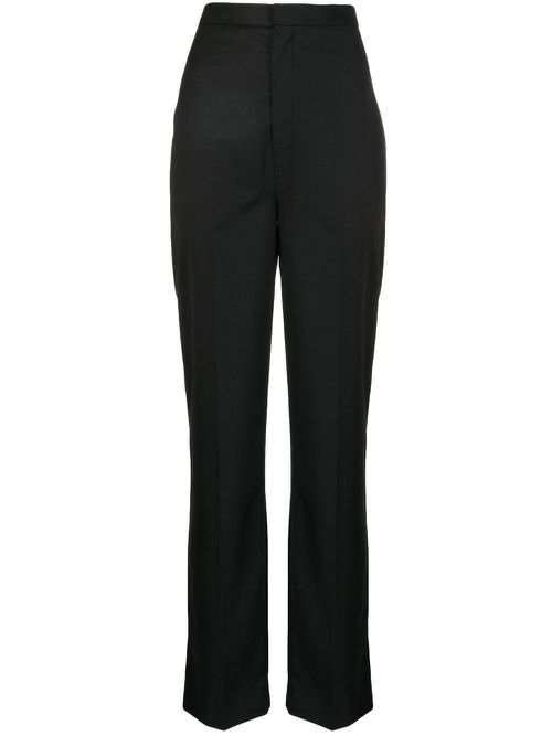 High-waisted tailored trousers - Black