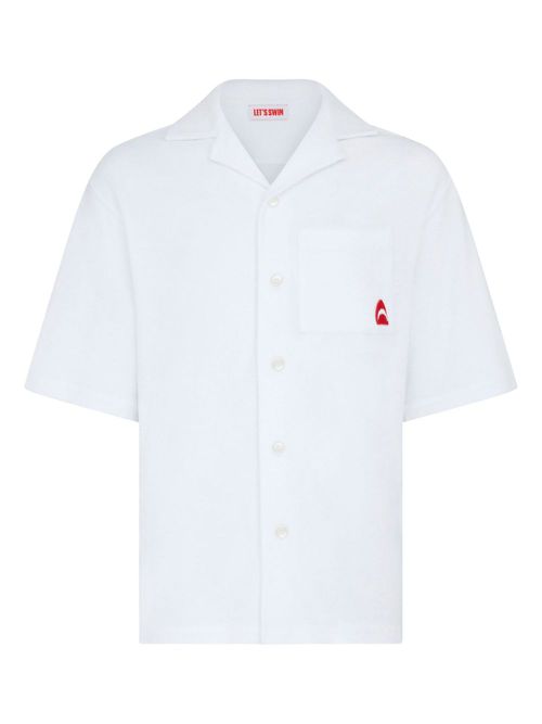 Shark-embroidered shirt - White