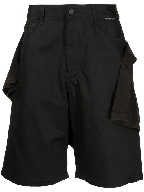Five-pocket cotton Bermuda shorts - Black