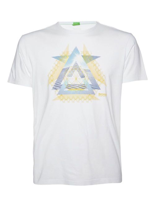 Geometric-print t-shirt - White