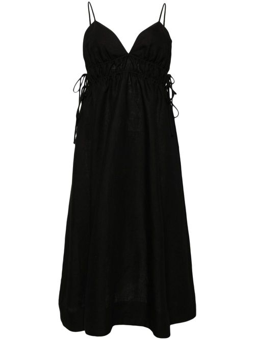 Rita organic linen dress - Black
