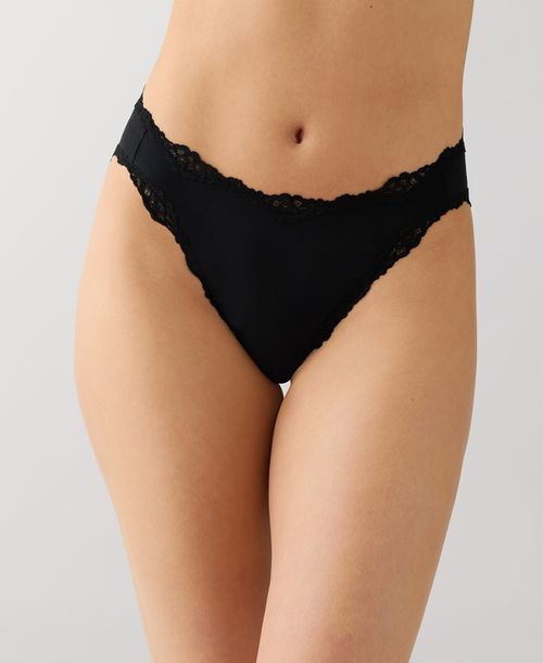 Women's Moderate Coverage Lace Detailed Panties - Night