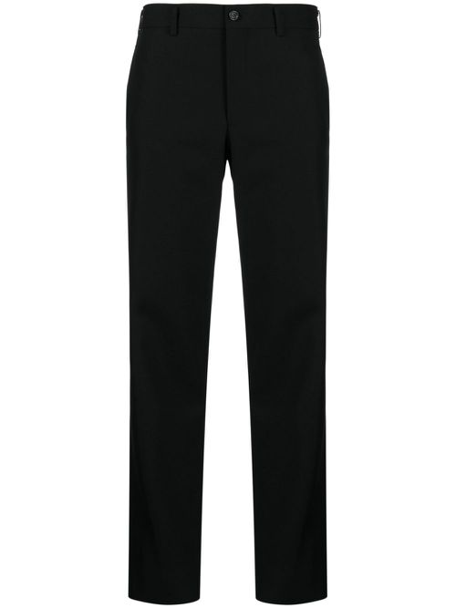 Straight-leg tailored trousers - Black