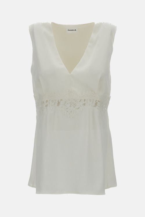 White Sleeveless Top