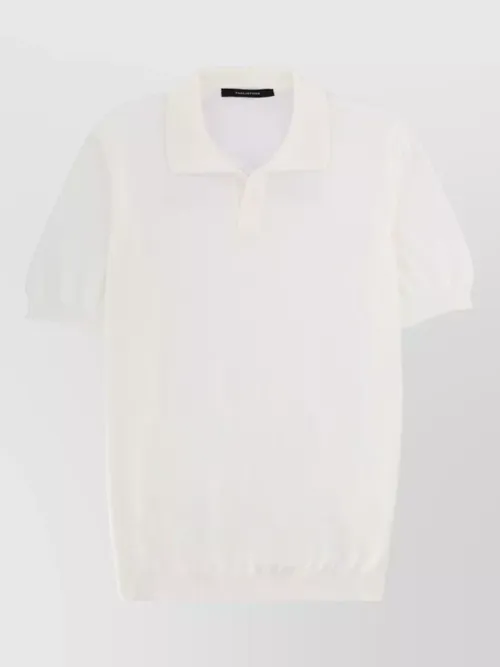Tagliatore - cotton polo shirt short sleeve collar