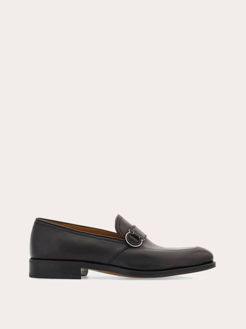 Men Gancini ornament moccasin Black