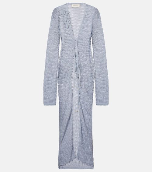 Zorya open-knit lamé beach cover-up