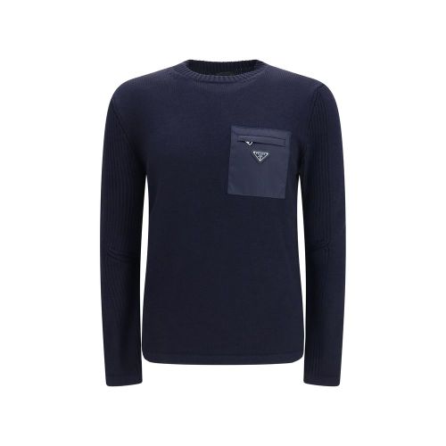 Virgin Wool Sweater — Navy