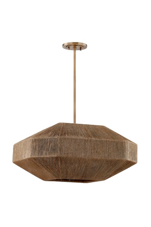 Patina Brass Chandelier from the Laken Collection