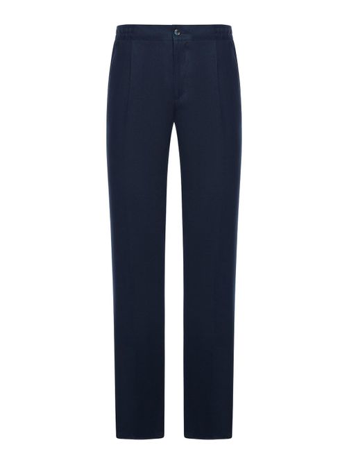 Straight Fit Linen Trousers