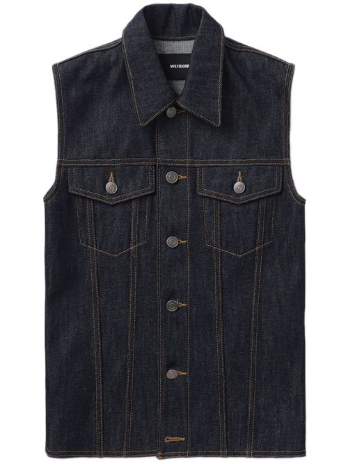 Sleeveless denim vest - Blue