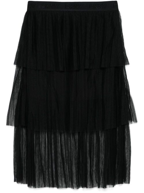 Tiered midi skirt - Black