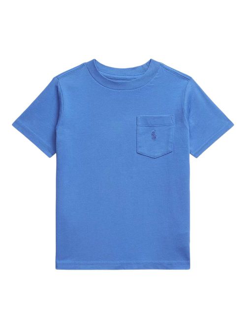 Logo-embroidered cotton t-shirt - Blue